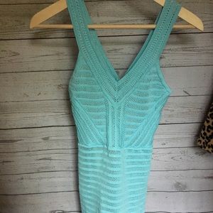 Bebe bodycon light blue/turquoise dress.